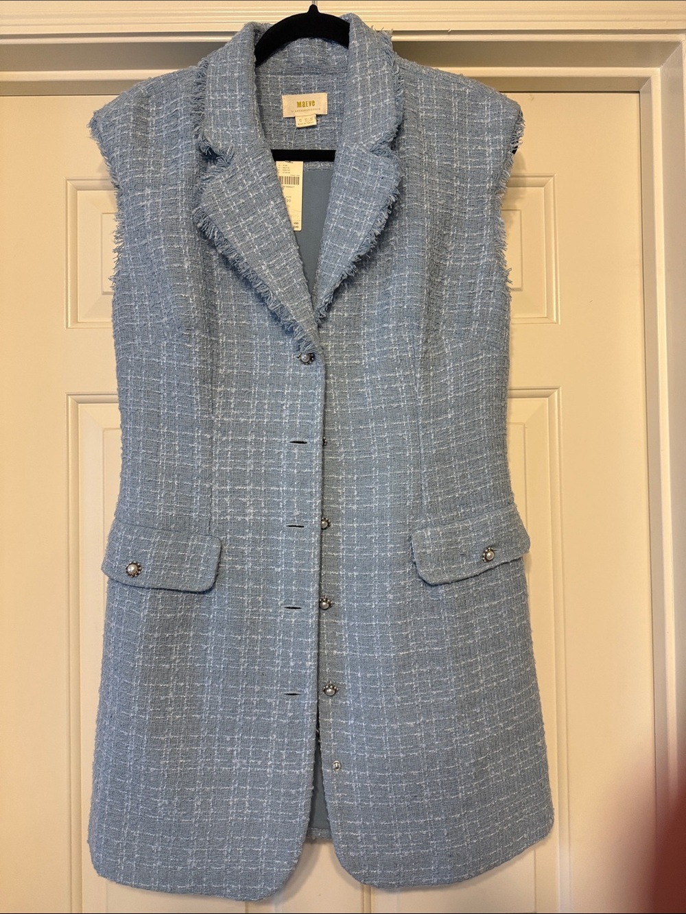 Maeve Sleeveless Tweed Blazer Mini Dress 10